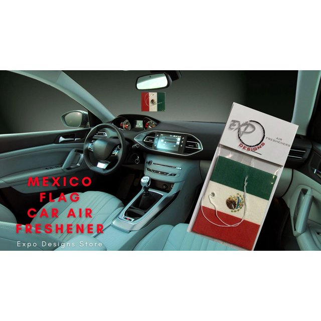 Mexican Flag Car Air Freshener (4 units per pack)