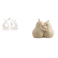 thumbnail image 1 of Estatuas de cisnes,Estatua de cisne de cerámica Escultura de mesa de cisne Elegante,Figura de cisne de porcelana Figura de cisne Decoración de escritorio,sujetalibros decorativos,Sujetalibros, 1 of 8