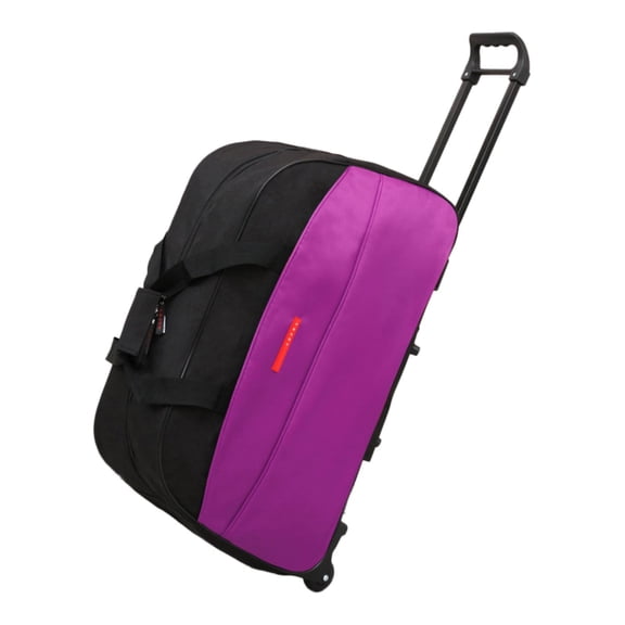 Pitycbo Rolling Duffel Bag Luggage Bag Portable Foldable Weekender Bag Suitcase Travel Purple