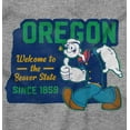 thumbnail image 2 of Popeye Oregon Pacific Northwest State Men's Graphic T Shirt Tees Brisco Brands S, 2 of 5