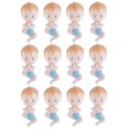 thumbnail image 2 of 12pcs Mini De Plástico Para Bebés Favorecen Los Suministros Para El Cumpleaños De La De Bienvenida Al Bebé Azul Colcomx Mini muñecas lindas de las muchachas del muchacho, 2 of 8