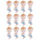 thumbnail image 2 of 12pcs Mini De Plástico Para Favorecen Los Suministros Para El Cumpleaños De La De Bienvenida Al Bebé Azul Gloria Mini muñecas lindas de las muchachas del muchacho, 2 of 9