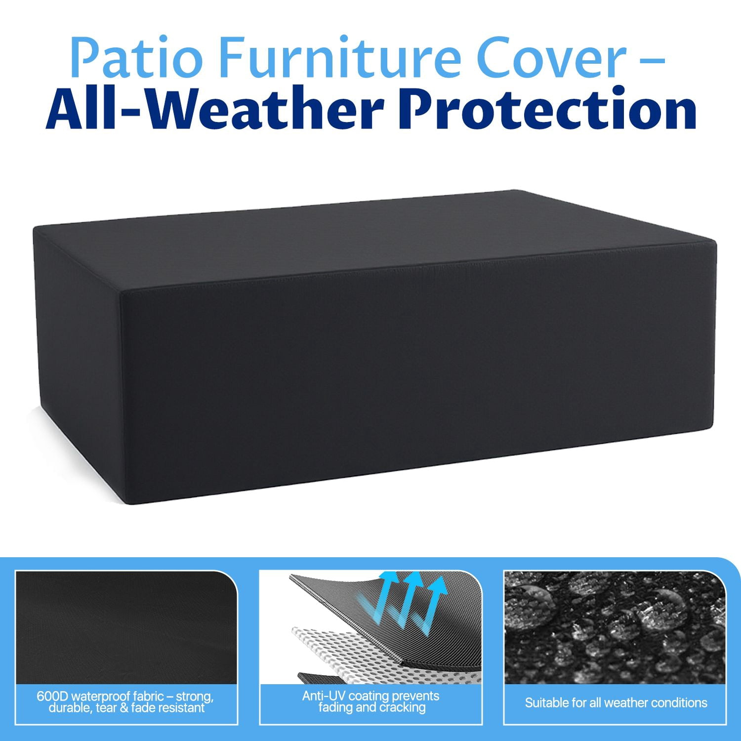 LazySunsets 5 Piece Aluminum Patio Furniture Set, 7-Seat Oversized Outdoor Sectional with Fire Pit Table, Dark Gray