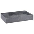 thumbnail image 2 of vidaXL Black Marble 22.8" x 15.4" x 3.9" Rectangular Bathroom Sink, 2 of 24