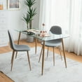 thumbnail image 2 of Gymax Modern Glass Rectangular Dining Table Dining Room Table W/Metal Legs For Kitchen, 2 of 6