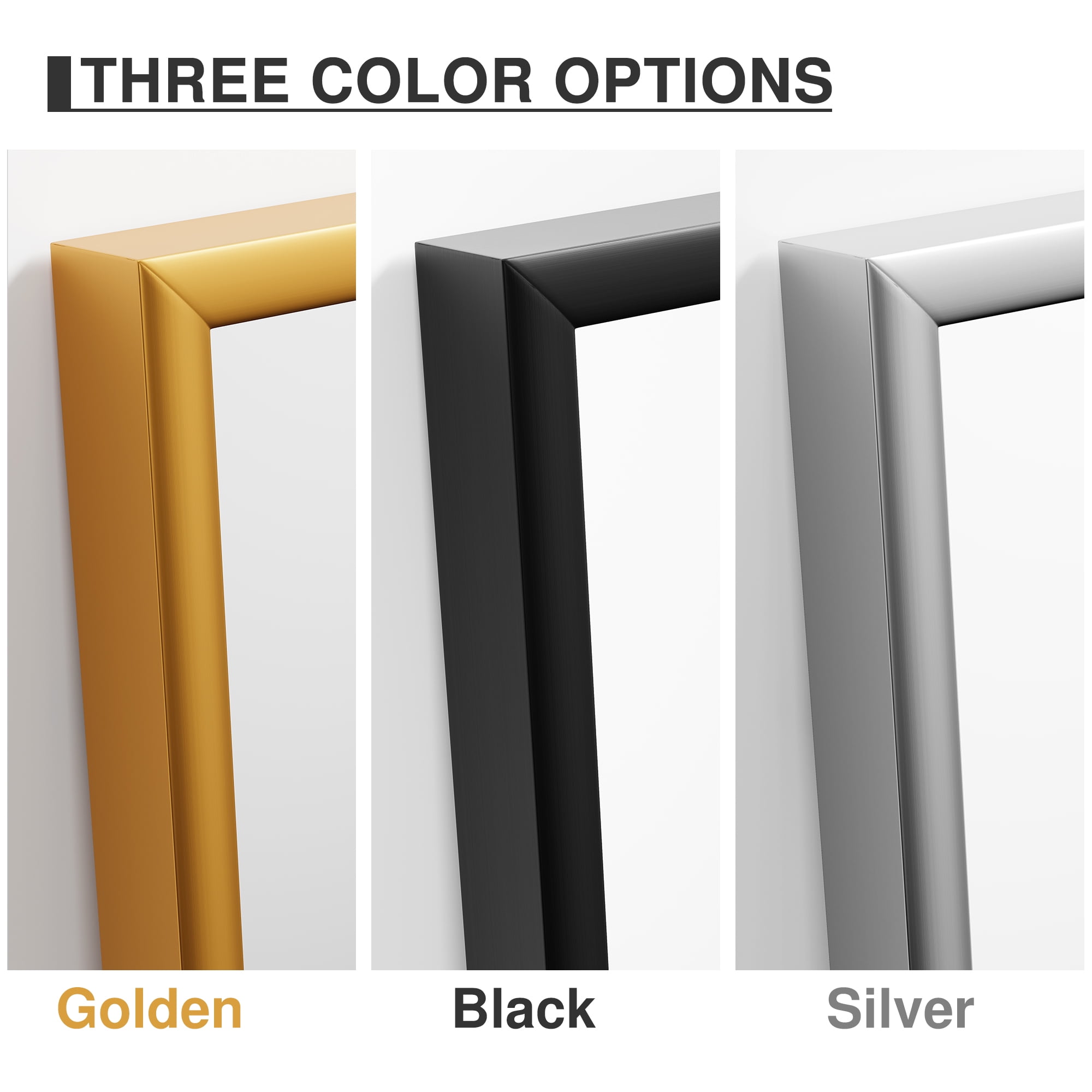 MAYEERTY 38"x22" Gold Modern Rectangle Mirror Home Decor for Living Room, Bedroom, or Bathroom