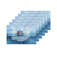 thumbnail image 4 of MKHERT Funny Watercolor Whale with Ship Air Balloons in Ocean Placemats Table Mats for Dining Room Kitchen Table Decoration 12x18 inch,Set of 6, 4 of 4