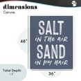 thumbnail image 4 of Stupell Industries Coastal Summer Sentiment Salt Sand In Hair Canvas Art, 36 x 48, by Lettered and Lined, 4 of 8