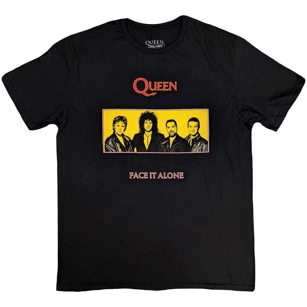 Queen - Camiseta Face It Alone Panel para Adultos Unisex (Negro)