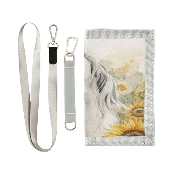 Novelty Wallet Stylish Foldable Wallet The Perfect Gift Elegant Long Mane White Horse