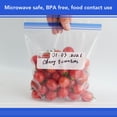 thumbnail image 2 of HygiCare Reclosable Freezer Bags, 1 Quart, Write-on Label, Double Zipper Closure, Easy to Close and Open, 300 Count, 2 of 7