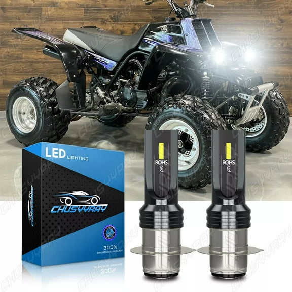 For Yamaha Banshee 350 1987-2006 2Pcs 6000K White LED Headlight Bulbs Kit H6 H6M Pack of 2