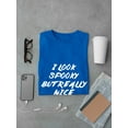 thumbnail image 3 of Drag Queen I Look Spooky Quote Men Royal Blue T-Shirt, Male x-Large, 3 of 4