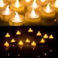 thumbnail image 2 of AGPtek Lot of 100 Battery Operated Amber Yellow Tea Light LED Candles, 2 of 6