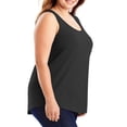 thumbnail image 7 of ELFINDEA Womens Tops Plus Size Tank Tops For Summer Tank Tops Loose Fit Casual Camisole Shirttail Tank Black 5XL, 7 of 7