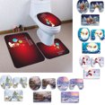 thumbnail image 2 of 3PCS Christmas Bath Mat Set Colorful Printing Non Slip Bathroom Rug with Contour Rug & Lid Toilet Cover, 2 of 6