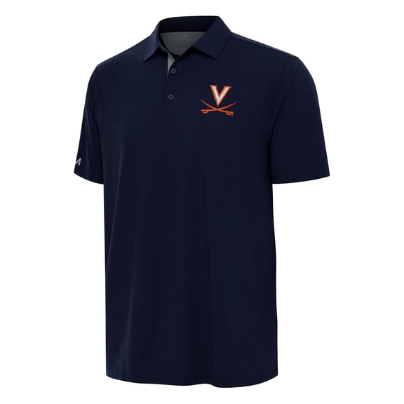 Men's Antigua Navy/Gray Virginia Cavaliers Era Polo