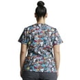 thumbnail image 3 of Dickies EDS Scrubs Top For Women V-Neck DK700, XL, Pawsitive Vibes, 3 of 7