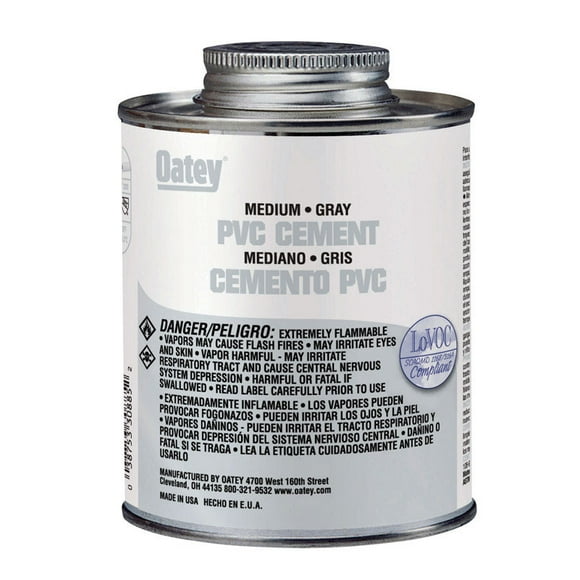 CEMENT PVC MED GRAY16OZ (Pack of 1)