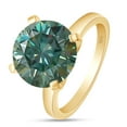 thumbnail image 3 of 5.30ct Round Cut Lab Created Blue Moissanite Diamond Solitaire Engagement Ring In 14k Yellow Gold Over Sterling Silver Jewelry For Women Ring Size-7, 3 of 5
