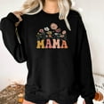thumbnail image 4 of Culottes pour Femmes Femmes Manches Longues Chandails Mama Col Rond Chandail Ample Léger Blouse Hauts S Noir, 4 of 7