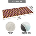 thumbnail image 3 of Haosy Pink and Orange Checkered Bathroom Rugs Non Slip Absorbent Soft Plush Quick Dry Bath Mat, 39"x20", 3 of 8