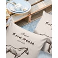 thumbnail image 2 of Pack of 2 Outdoor Pillow Covers, Sweet Farm House Horse Waterproof Square Throw Pillowcase Cushion Decorative Pillow Covers for Couch Patio Tent, 20x20 in, 2 of 6