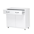 thumbnail image 2 of Abrihome Two Doors Side Table Storage Cabinet,White, 2 of 4