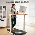 thumbnail image 2 of FINATI Under Desk Treadmill for Home and Office, 2 in 1 Portable Walking Pad Treadmill, 2.5HP Low-Noise Desk Treadmill in LED Display with Remote Control, Silver, 2 of 7