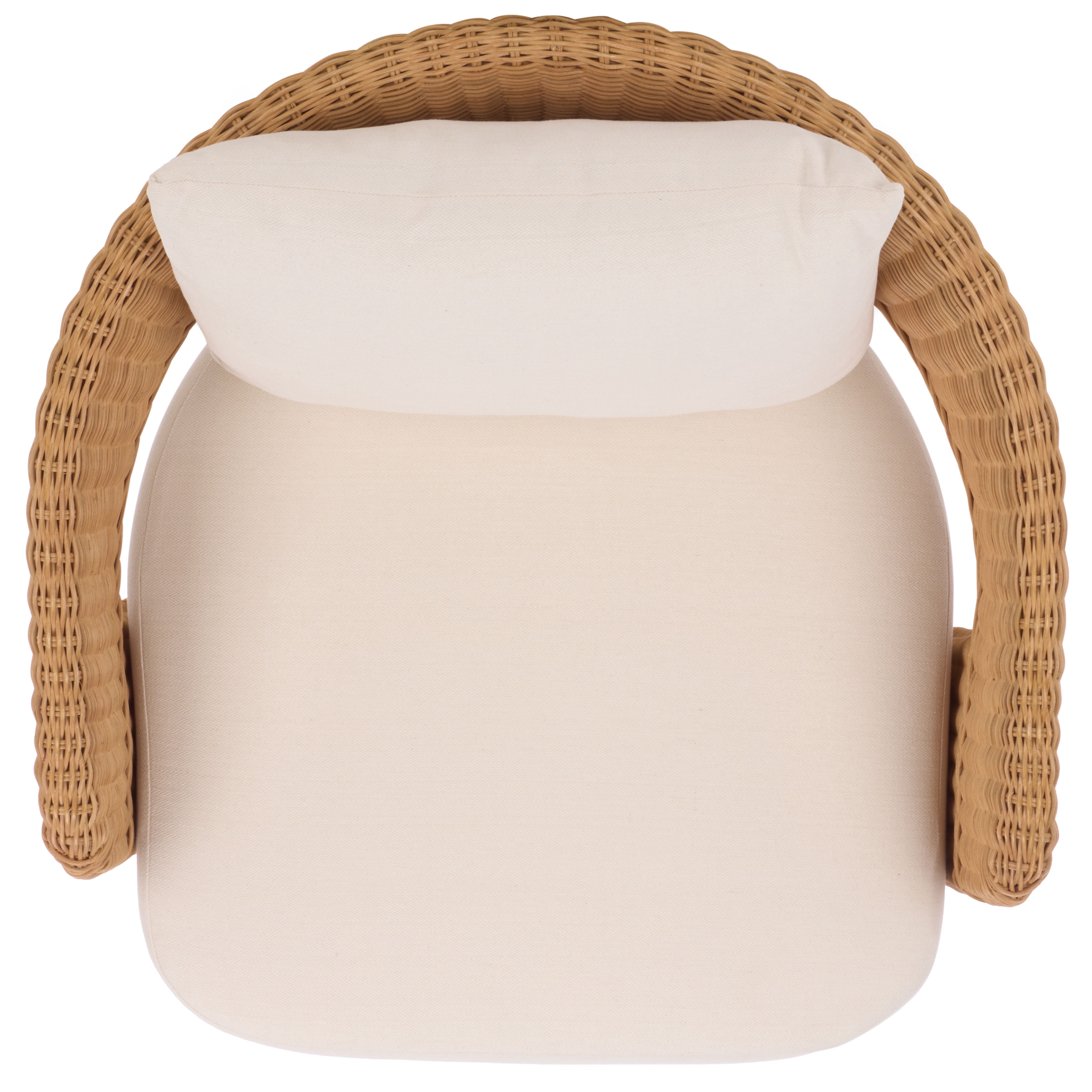 Safavieh Couture Leanna Rattan Modern Accent Chair, Natural/White