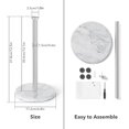 thumbnail image 5 of niffgaff Stainless Steel Counter Top Stand, Standard Size Metal Paper Towel Holder with Marble Base, 5 of 7