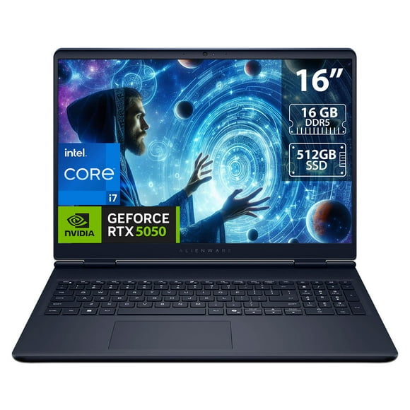 Laptop Gamer Alienware AC16250: Intel Core 7 240H, RAM 16GB DDR5, SSD 512GB, Pantalla 16", RTX 5050, Windows 11 Home