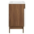 thumbnail image 4 of Modway Render Modern Style Wood Bathroom Vanity in White/Walnut, 4 of 4