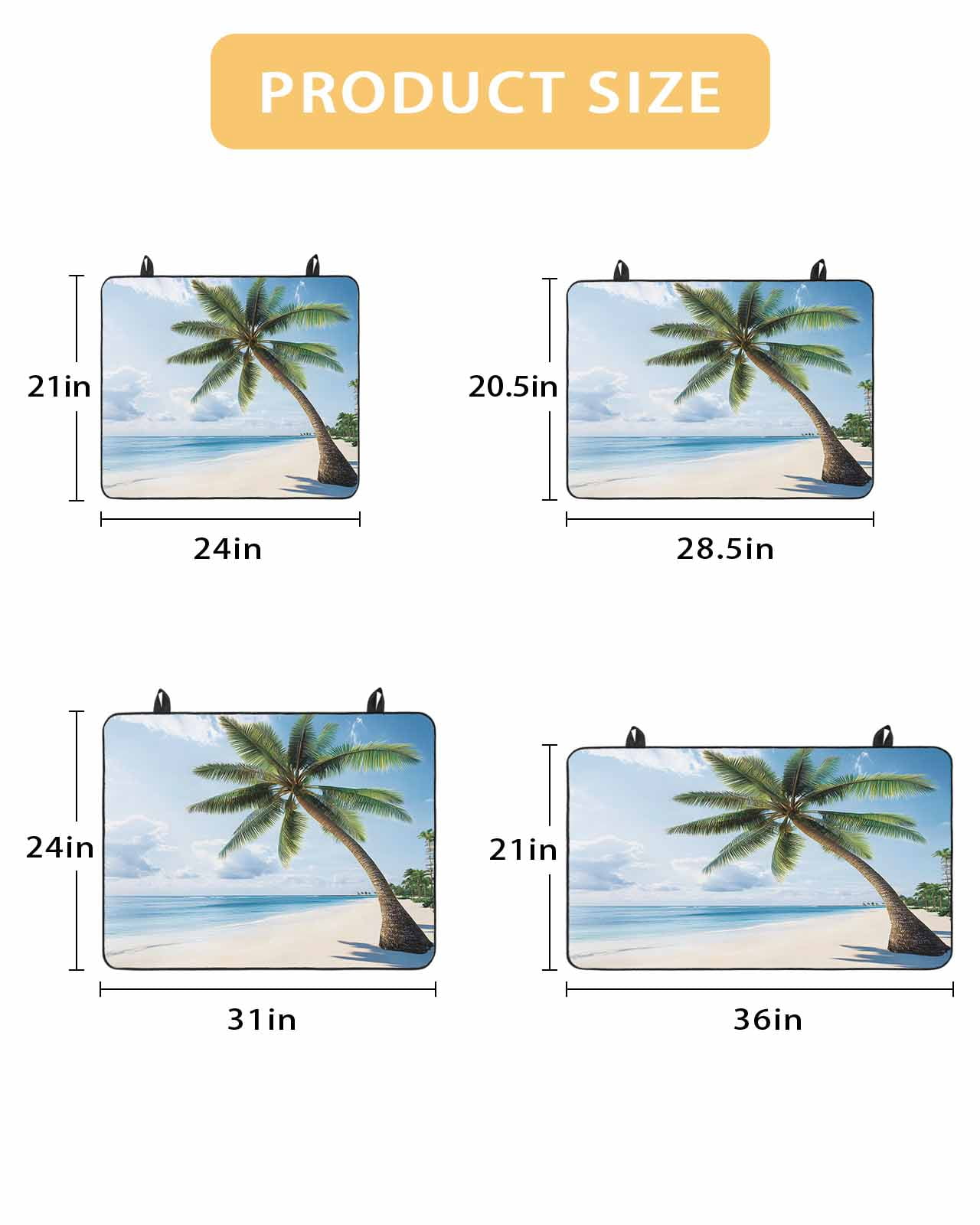nqOlkjepod Large Induction Cooktop Protector Mat 24"x21", Beach Palm Tree Stove Top Covers for Electric Stove, Ocean Coastal Sky Nature Scenery Stove Burner Cover Mats, Glass Top Stove Cover