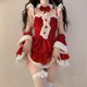 thumbnail image 3 of Conjunto de ropa de Navidad para mujer, traje rojo y coreano, ajustado, con lazo, informal, para fiesta, Año Nuevo, 2022, 3 of 5