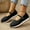 Black, variant on Hoshose Women Flat Shoes Round Toe Ballet Dressy Flats Comfortable Slip On Walking Shoes