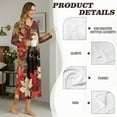 thumbnail image 5 of DISNIMO Cat Leaf Print Women's Nightgowns Long Sleeve Sleepwear Full Length Nightshirts Long V Neck Sleep Shirts House Dress Button Front Night Gowns, S, 5 of 8