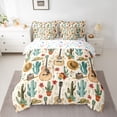 thumbnail image 5 of jejeloiu Cowboy Cowgirl Hat 7-Piece Bedding Comforter Set,Music Instrument Guitar King Bedding Sets,Desert Botanical Cactus Flowers Bed Sheets For Girls Boys,Super Cozy Room Decor Reversible, 5 of 8