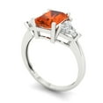 thumbnail image 2 of Three-Stone Engagement Ring for Women - 2.82ct Simulated Red Diamond in 14K White Gold Promise Ring, 2 of 6