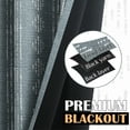 thumbnail image 4 of Curtainking Blackout Curtains for Livingroom Bedroom Farmhouse Boho Curtains 63 inch Geometric Striped Grommet Room Darkening Thermal Insulated Window Drapes 2 Panels White on Grey, 4 of 10