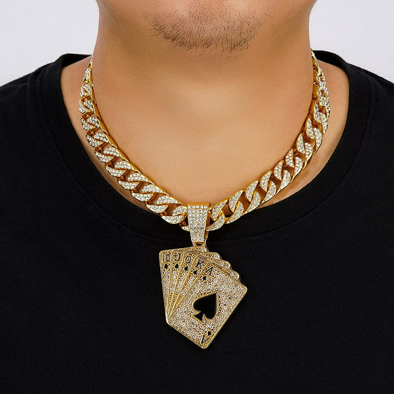 Hip Hop Cuban Chains With No Love Necklace Pendants For Men And