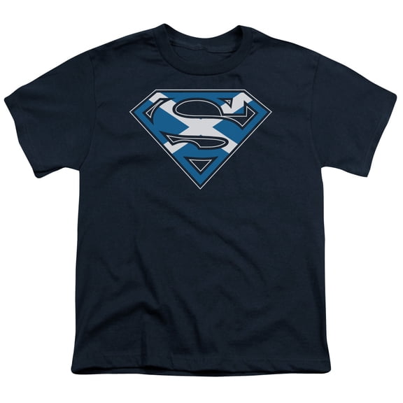Superman - Scottish Shield - Youth Short Sleeve Shirt - Medium