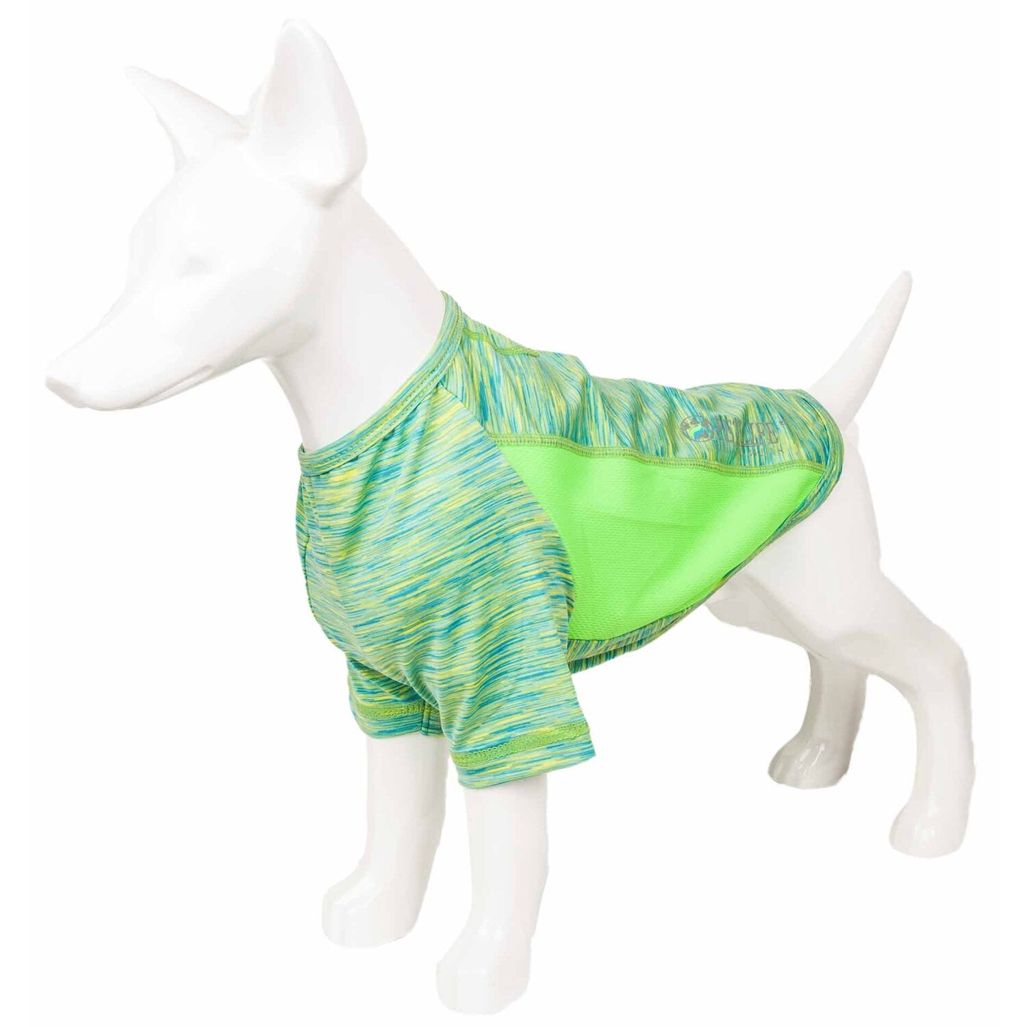 Pet Life ® Active 'Warf Speed' Heathered Ultra-Stretch Yoga Fitness Dog T-Shirt