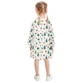 thumbnail image 3 of long-sleeved dress Christmas Snow Scene and Snowman A-line dress with ribbed cuffs Soft and comfortable, 3 of 6