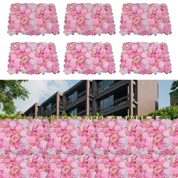 6 PCS Artificial Hydrangea Flower Wall Panel For Filming Wedding Party Backdrop
