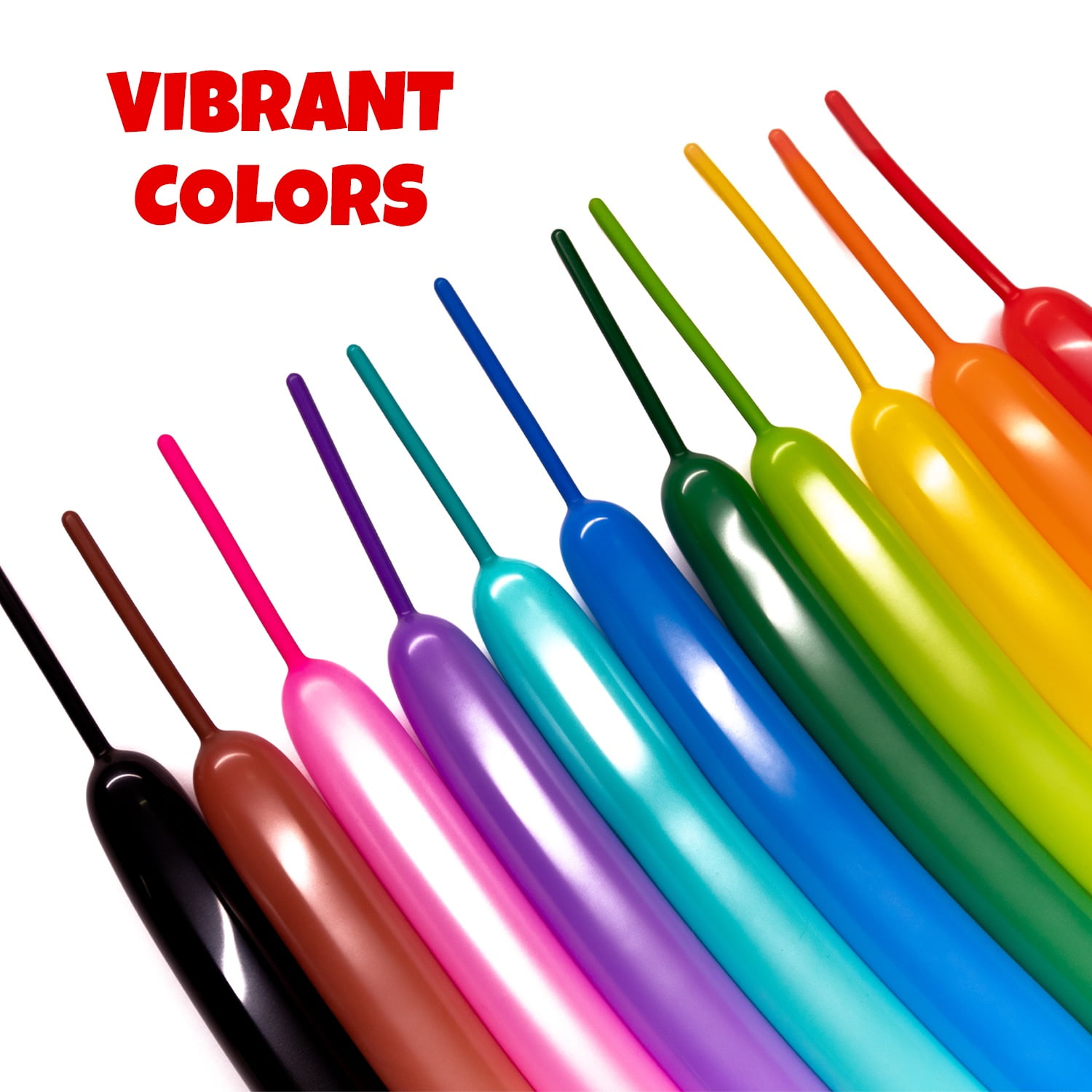 Clownatex 260 Long Twisting Blush Balloons (100 pcs) for Balloon Animals, Latex Twisting Animal Shape Modeling Long Magic Balloons for Kids Party, Clowns, Birthdays, Weddings