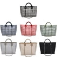 thumbnail image 3 of Bolso de mano para mujer, bolso cruzado de pata de gallo de gran capacidad a la moda, 3 of 3