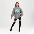 thumbnail image 3 of Women's Gameday Couture Gray UNC Wilmington Seahawks Oversized Pure Motion Corded Sweatshirt, 3 of 4