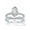 Marquise, variant on Elegant White Cubic Zirconia Bridal Wedding Ring Set, 34 Stones