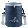 thumbnail image 2 of Bolsa de almuerzo redonda con aislamiento, bolsa de aislamiento, bolsa de almuerzo portátil de papel de aluminio, bolsa de aislamiento para almuerzo de trabajo, 2 of 2